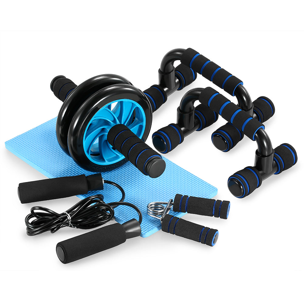 5-in-1 Ab Wheel Roller Kit – Core & Full Body Home Gym Set