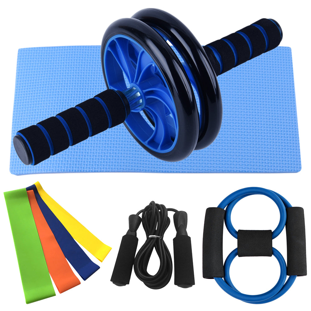 5-in-1 Ab Wheel Roller Kit – Core & Full Body Home Gym Set